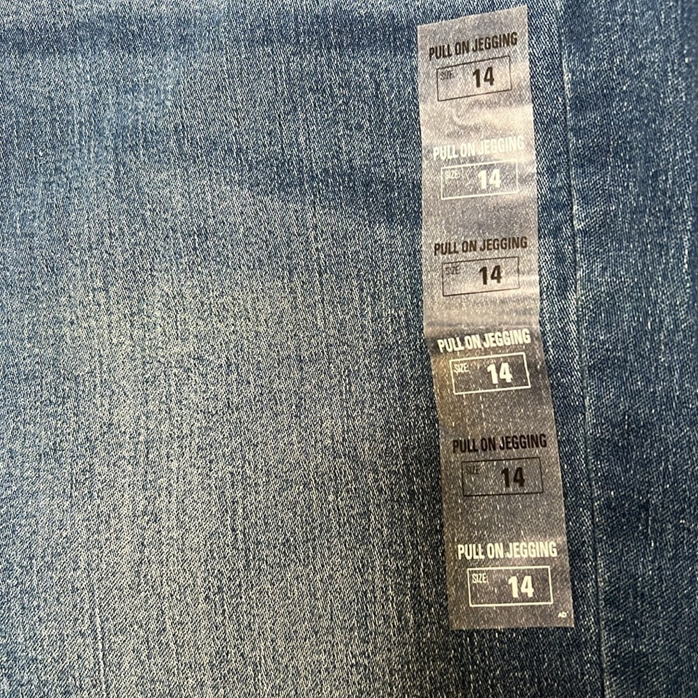 SO Girls Size 14 Denim Jegging Mid-Rise Pull On Dark Wash NEW - Picture 4 of 5
